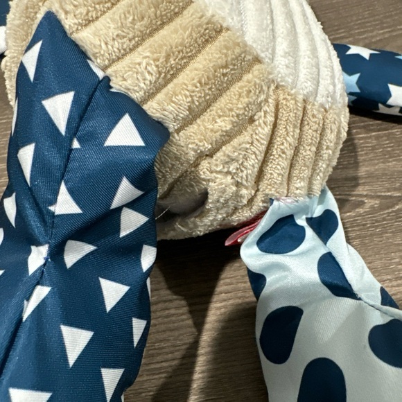 NO SOUND BOX Wee Believers 12” Bunny Rabbit Plush Blue Lovey Easter Dots Stars - Picture 5 of 6